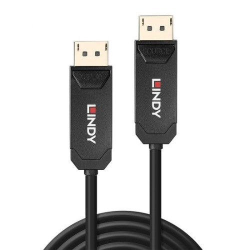 Lindy 15m Fibre Optic Hybrid DP 2.0 UHBR10 Cable