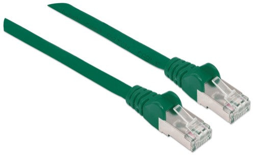 Intellinet Network Patch Cable, Cat6, 1m, Green, Copper, S/FTP, LSOH / LSZH, PVC, RJ45, Gold Plated Contacts, Snagless, Booted, Lifetime Warranty