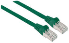 Intellinet Network Patch Cable, Cat6, 1m, Green, Copper, S/FTP, LSOH / LSZH, PVC, RJ45, Gold Plated Contacts, Snagless, Booted, Lifetime Warranty