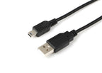 Microconnect USBAMB55 USB cable USB 2.0 5 m USB A Mini-USB B Black