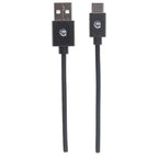 Manhattan USB-C to USB-A Cable, 1m, Male to Male, Black, 480 Mbps (USB 2.0), Hi-Speed USB, Lifetime Warranty, Equivalent to USB2AC1M