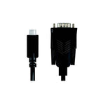 LogiLink AU0051A video cable adapter 1.2 m USB C VGA (D-Sub) Black