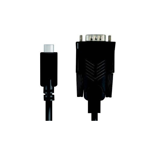 LogiLink AU0051A video cable adapter 1.2 m USB C VGA (D-Sub) Black