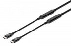 Manhattan USB-C to USB-C Cable, 5m, Active, Male to Male, Black, 10 Gbps (USB 3.2 Gen2 aka USB 3.1), 3A (fast charging), SuperSpeed+ USB, Lifetime Warranty