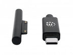 Manhattan USB-C to Microsoft Surface Charging Cable, 1.8m, Male to Male. 15V/3A, Black, Charge only - no data transmission, Lifetime Warranty