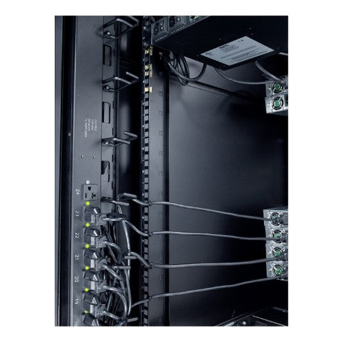 APC NetShelter Cable Management, Vertical Cable Manager, Cable Rings, Set of 8, Black, 55 mm x 766 mm x 85 mm