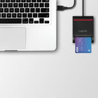 LogiLink CR0047 smart card reader Indoor USB 2.0 Black