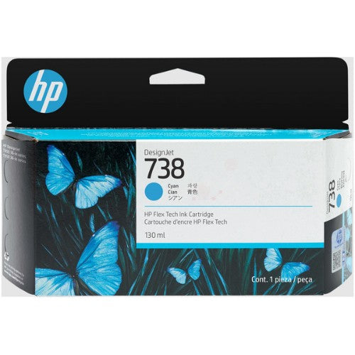 HP 498N5A/738 Ink cartridge cyan 130ml for HP DesignJet T 850