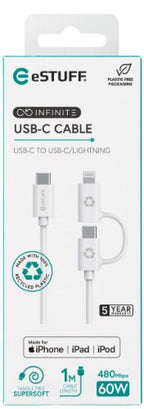 eSTUFF ES600170 USB cable USB 2.0 1 m White