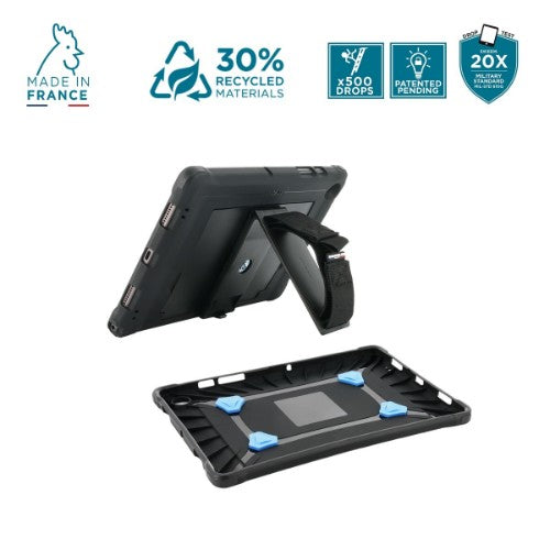 Mobilis PROTECH - Case + 360° handstrap + kickstand for iPad 11'' 2025 (11th gen) - iPad 10.9'' (10th gen)