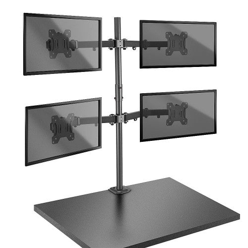 Lindy Quad Display Bracket with Pole and Desk Clamp