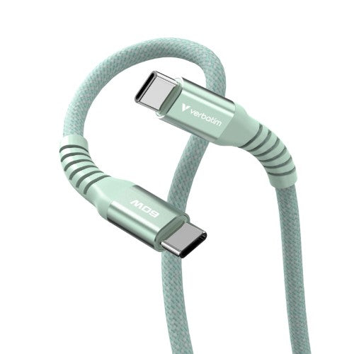 Verbatim Sync & Charge Magnetic Cable - 60W USB-C to USB-C 120 cm Green