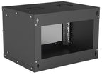 Intellinet 19" Network Cabinet - Wall Mount (Basic), 6U, 400mm Deep, Black, Flatpack, Max 50kg, Usable Depth 340mm, Glass Door, Rack, Parts for wall installation (eg screws and rawl plugs) not included
