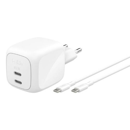 Belkin WCH020KQ2MWH-B6 mobile device charger Universal White AC Fast charging Indoor