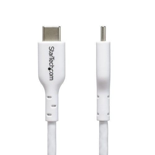 StarTech.com 6.6ft (2m) USB-C Charging Cable, Charge & Sync, 60W (3A) PD, USB 2.0 Laptop Charger Cable - White USB C Charging Cord