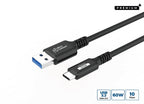 Microconnect USB3.2AC1 USB cable USB 3.2 Gen 2 (3.1 Gen 2) 1 m USB C USB A 60 W Black