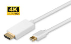 Microconnect MDPHDMI1-4K video cable adapter 1 m Mini DisplayPort HDMI Type A (Standard) White