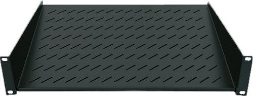 Intellinet 19" Cantilever Shelf, 1U, 2-Point Front Mount, 150mm Depth, Max 25kg, Black, Three Year Warranty