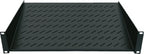 Intellinet 19" Cantilever Shelf, 1U, 2-Point Front Mount, 150mm Depth, Max 25kg, Black, Three Year Warranty