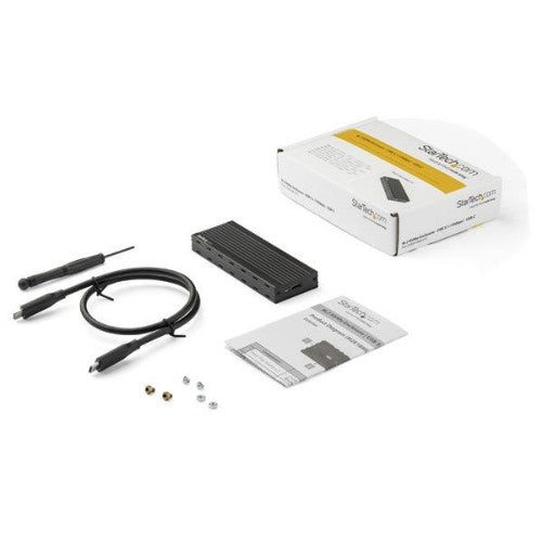 StarTech.com USB-C 10Gbps to M.2 NVMe SSD Enclosure - Portable External M.2 NGFF PCIe Aluminum Case - 1GB/s Read/Write - Supports 2230, 2242, 2260, 2280 - TB3 Compatible - Mac & PC - TAA