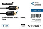 Microconnect USB3.0AA15BOP USB cable USB 3.2 Gen 1 (3.1 Gen 1) 15 m USB A Black