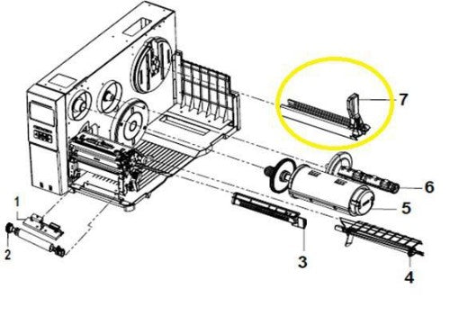 TSC LABEL SUPPLY SPINDLE ASSY (MH241/MH241T SERIES)
