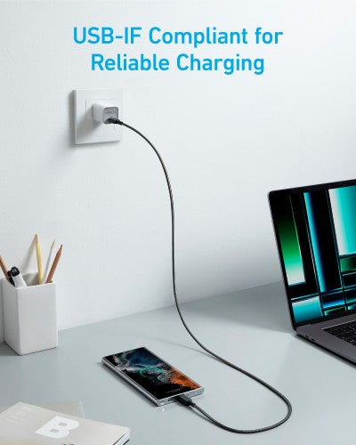Anker 322 USB cable 0.9 m USB C Black