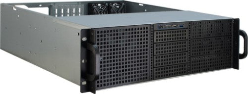 Inter-Tech 3U-30248 Rack Black, Stainless steel