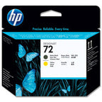 HP C9384A/72 Printhead black matt + yellow for HP DesignJet T 1100/1200/1300/620