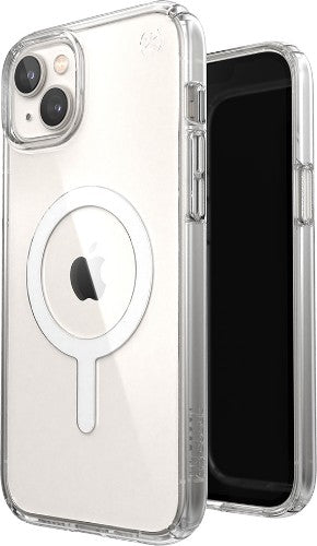 Speck Presidio Perfect Clear + MS Apple iPhone 14 Plus/15 Plus Clear - with Microban