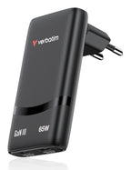 Verbatim Fold 'n' Go GaN Charger 65W EU plug Black