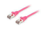 Equip Cat.6A S/FTP Patch Cable, Pink, 0.15m