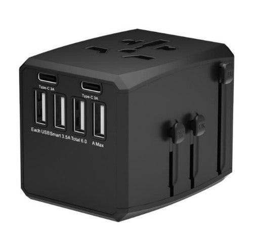 Microconnect MC-TRAVELADAPTER1 mobile device charger Universal Black AC Indoor