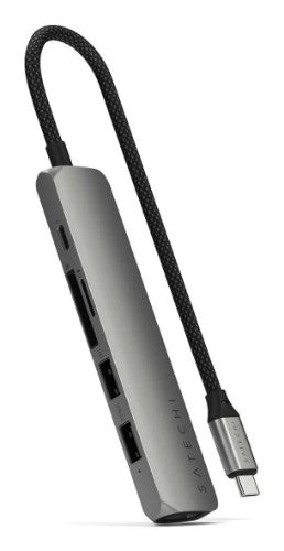 Satechi ST-P6SM interface hub USB Type-C 10000 Mbit/s Grey