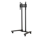 B-Tech Large Universal Flat Screen Trolley / Floor Stand (VESA 600 x 400) - 1.6m Ø50mm Poles