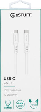 eSTUFF ES604102 USB cable USB 3.2 Gen 2 (3.1 Gen 2) 1.5 m USB C White