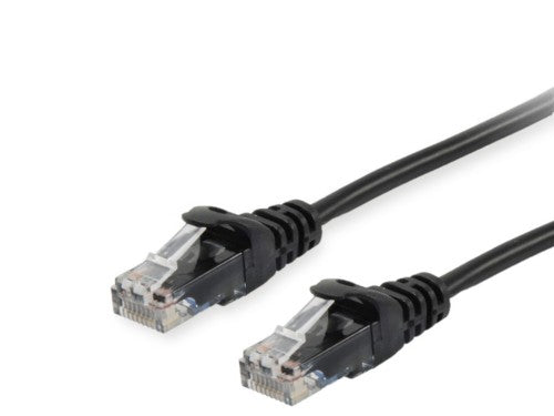 Equip Cat.6A U/UTP Patch Cable, 0.15m, Black