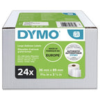 Dymo 13187/S0722390 DirectLabel-etikettes white 36mm x 89mm Pack=24 for Dymo LW 550 60mm/60mm