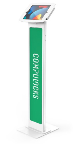 Compulocks iPad 10.2" Space Enclosure Brandable Floor Stand White
