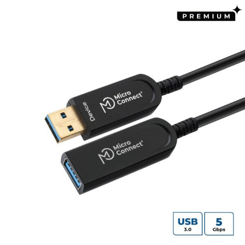 Microconnect MC-USB3.0AAF30AOP USB cable USB 3.2 Gen 2 (3.1 Gen 2) 30 m USB A Black