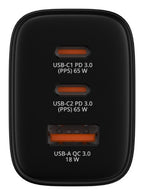 Verbatim Essentials GaN Charger 65W EU plug Black