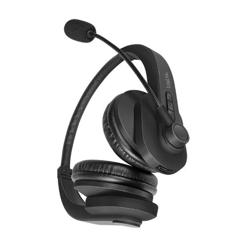 LogiLink BT0060 headphones/headset Wireless Head-band Office/Call center Bluetooth Black