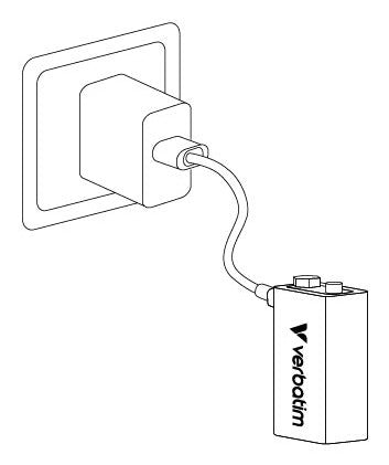 Verbatim 9V USB-C Rechargeable Battery (Pack of 1)