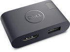 DELL DA20 video cable adapter USB Type-C HDMI + USB Black