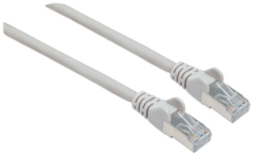 Intellinet Network Patch Cable, Cat6, 1m, Grey, Copper, S/FTP, LSOH / LSZH, PVC, RJ45, Gold Plated Contacts, Snagless, Booted, Lifetime Warranty