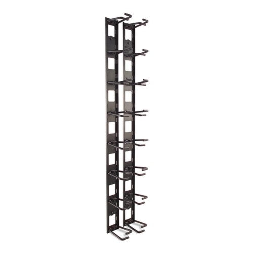 APC NetShelter Cable Management, Vertical Cable Manager, Cable Rings, Set of 8, Black, 55 mm x 766 mm x 85 mm