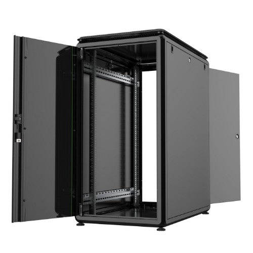 Lanview RDL22U61BL rack cabinet 22U Freestanding rack Black