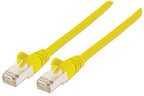 Intellinet Network Patch Cable, Cat6A, 0.5m, Yellow, Copper, S/FTP, LSOH / LSZH, PVC, RJ45, Gold Plated Contacts, Snagless, Booted, Lifetime Warranty