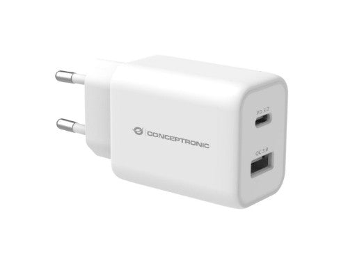 Conceptronic ALTHEA 2-Port 33W USB PD PPS Charger, QC 3.0