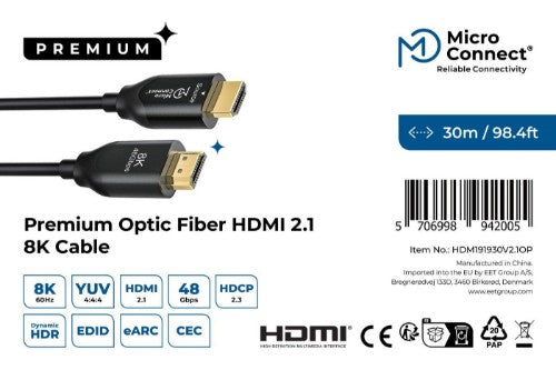 Microconnect Premium Optic HDMI Cable 30m